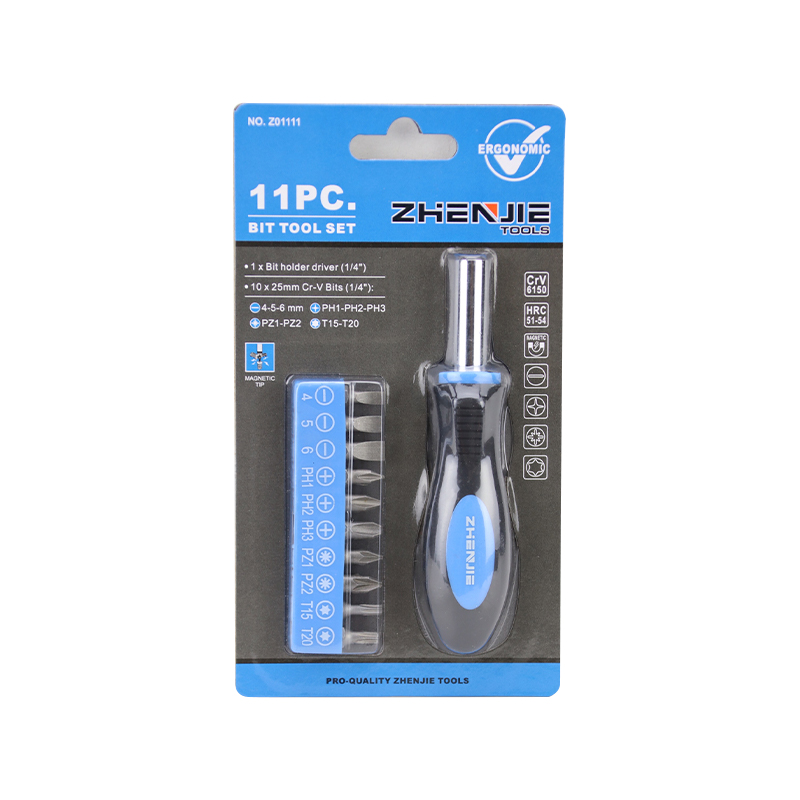 11pcs Slotted Phillips Pozidriv Torx Ratchet Giotán Set