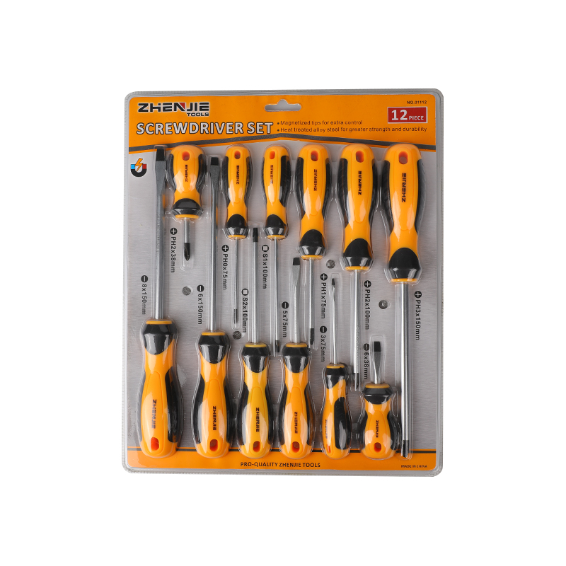 12pcs Slotted Phillips & Cearnóg CRV Scriúire Set