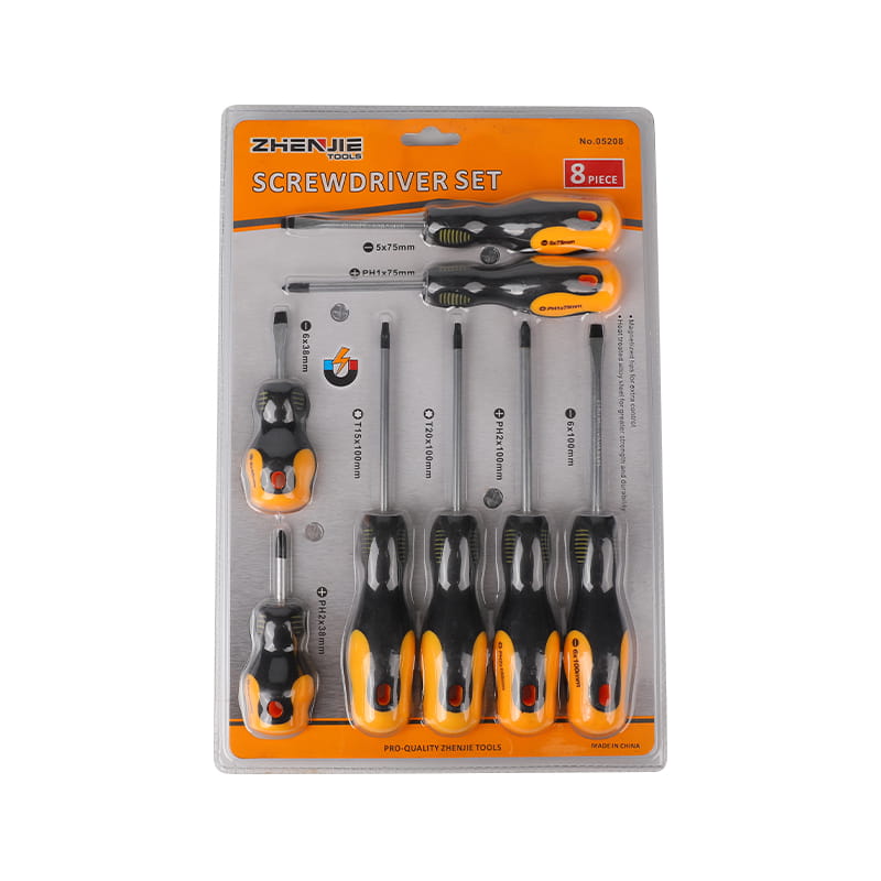 8pcs Slotted Phillips Torx CRV Scriúire Set