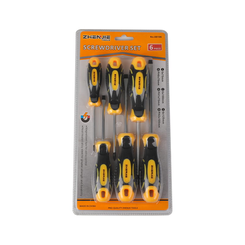 Leid Maighnéadaithe 6pcs Slotted & Phillips CRV Screwdriver Set