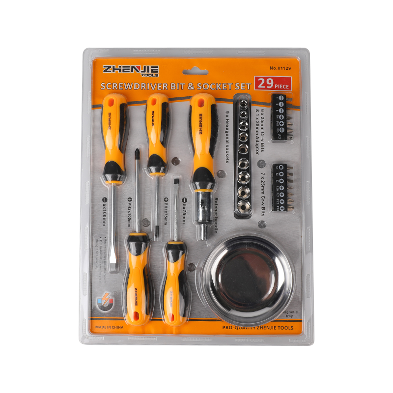 29pcs Slotted Phillips Pozidriv Square CRV Screwdriver Set Set