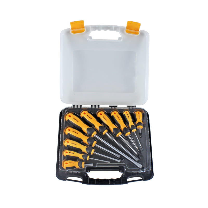 Pacáistiú Bosca Plaisteacha 10pcs Slotted & Phillips CRV Screwdriver Set