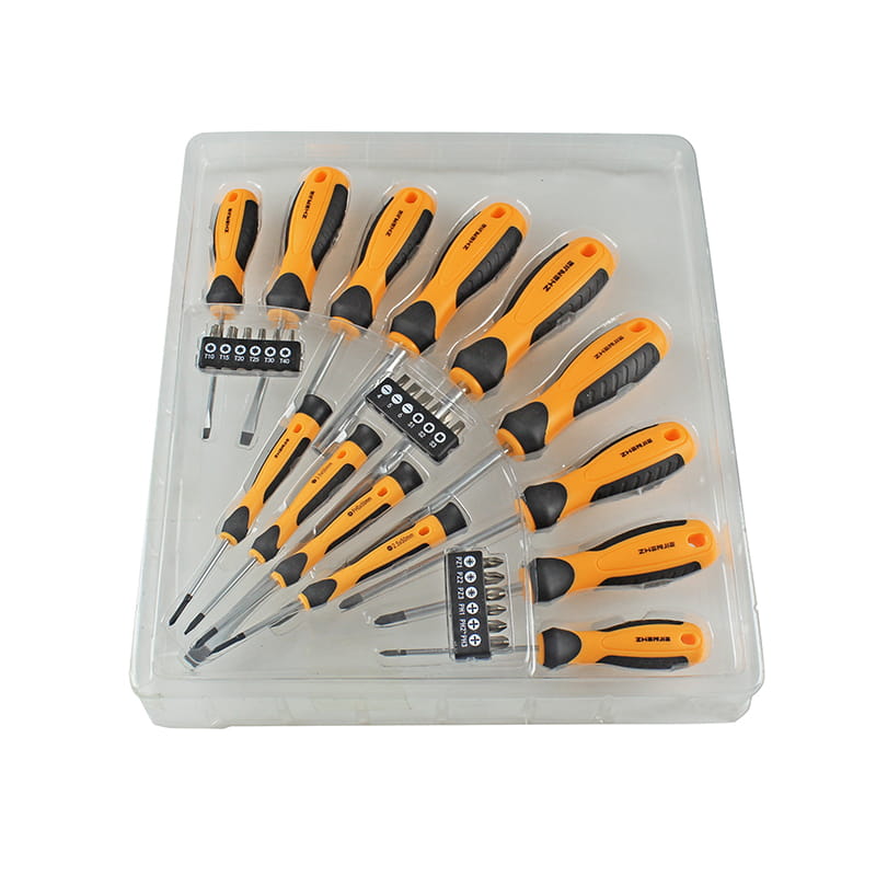 31pcs Slotted Phillips Pozidriv Cearnóg Torx CRV Sraith Giotán Scriúire