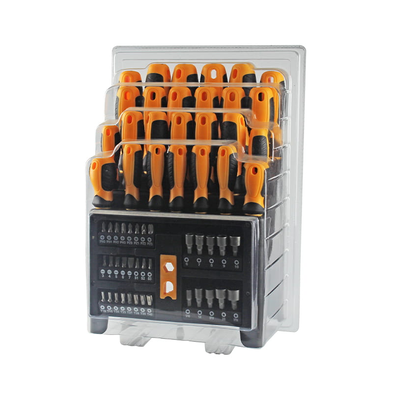 61pcs Scairbh Phlaisteacha & Blister Dúbailte Giotán Scriúire Pacáistiú & Socraigh Cnó Cumhachta
