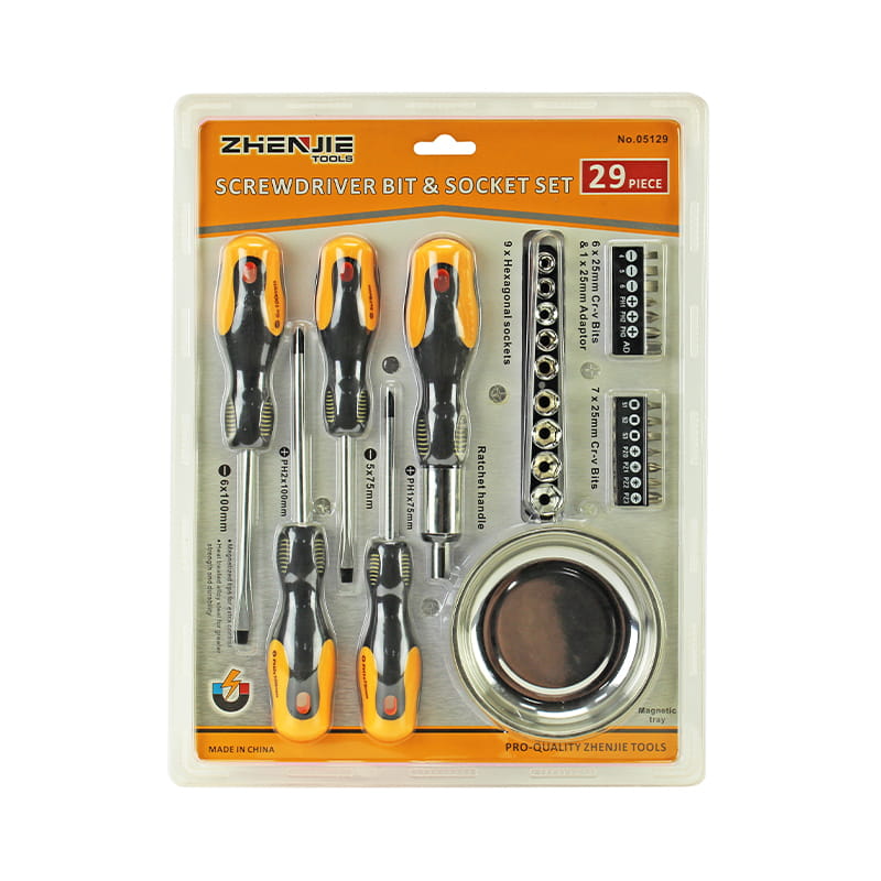 29pcs Slotted Phillips Pozidriv Square Screwdriver Set Set