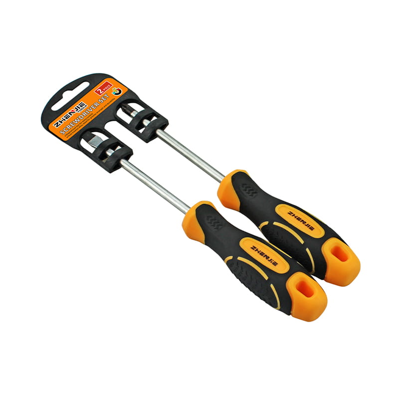 Pacáistiú Hanger Plaisteacha 2pcs Slotted Phillips CRV Screwdriver Set