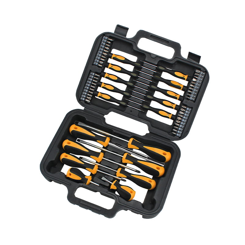 Bosca Taispeána 58pcs & Pacáistiú Blister Dúbailte CRV Set Giotán Scriúire