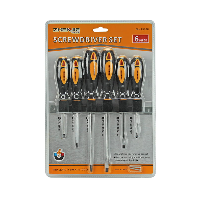 6pcs Pacáistiú Blister Dúbailte CRV Scriúire Set