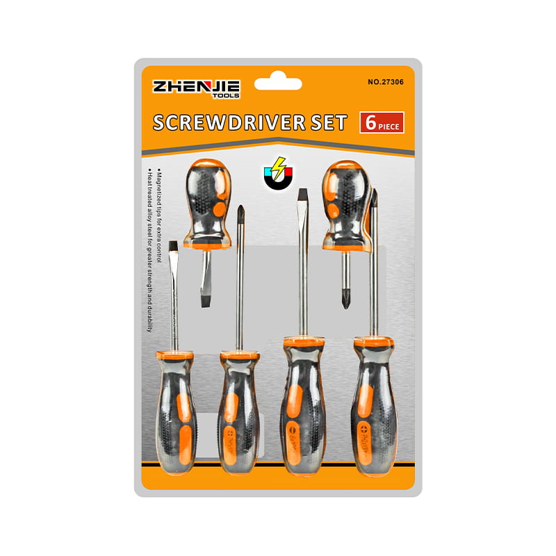 6pcs Double Injected Bog Handle Screwdriver CRV Set 