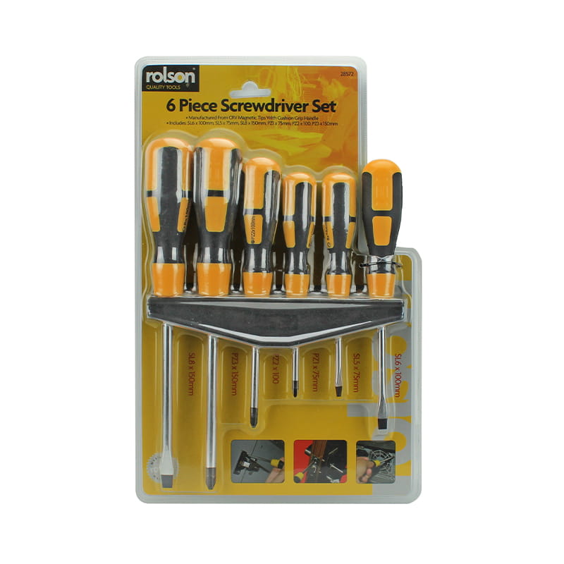 6pcs Láimhseáil Bog Instealladh Dúbailte Slotted & Set Screwdriver Phillips