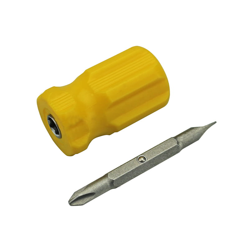 2 in 1 Láimhseáil Stubby 6mm-PH2 Scriúire Giotán CRV dhá thaobh