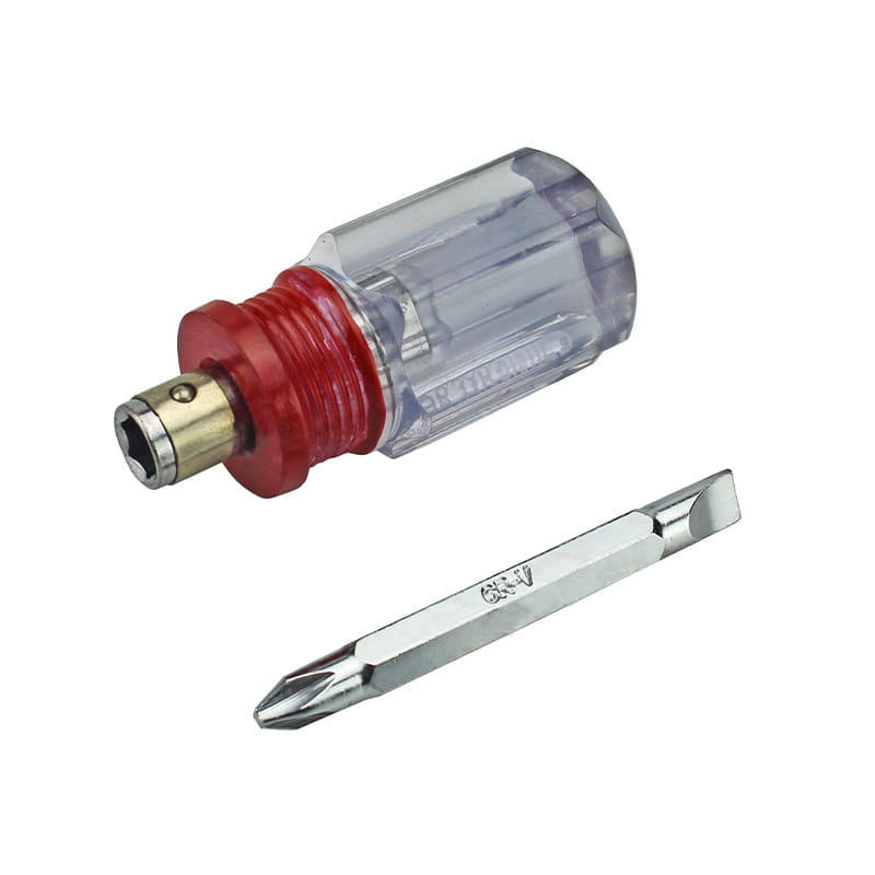 2 in 1 Stubby Handle Slotted & Phillips Set Giotán CRV Dhá thaobh